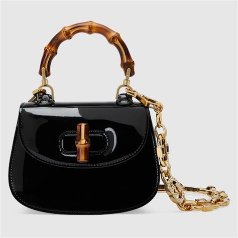 gucci patent leather|Gucci top handle mini bag.